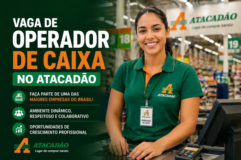 Operador de Caixa no Atacadão: salário, requisitos e como se candidatar