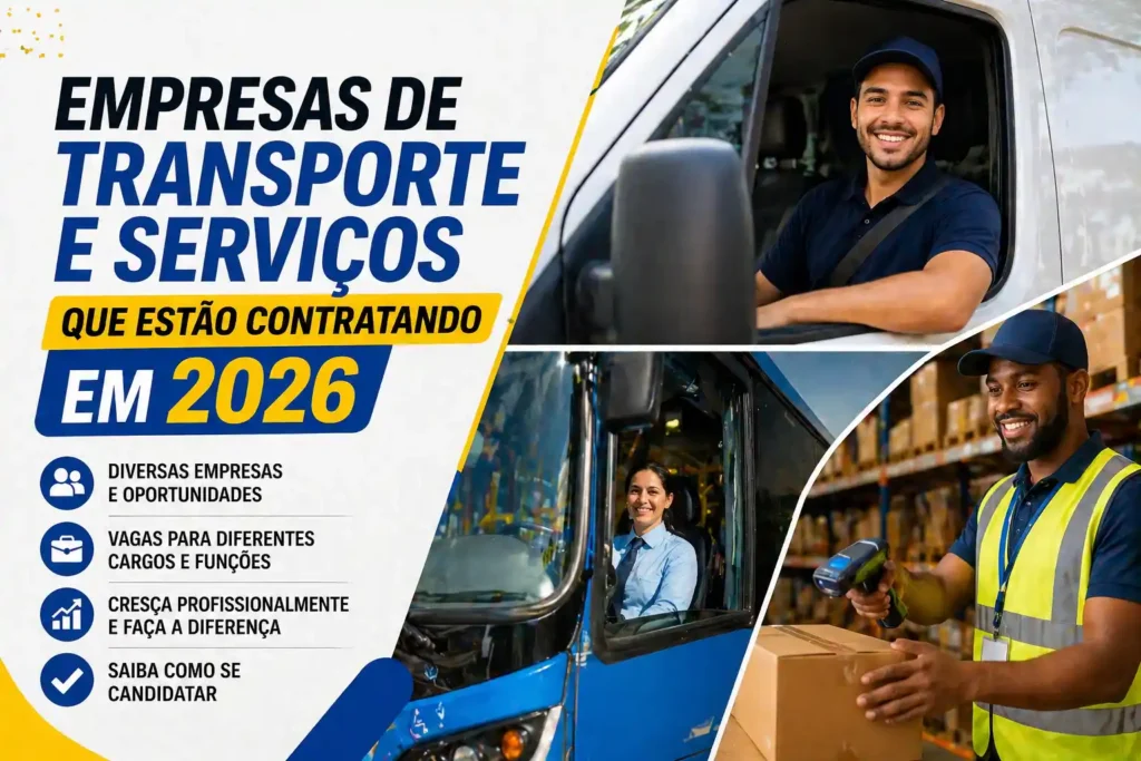 vagas em transporte e serviços