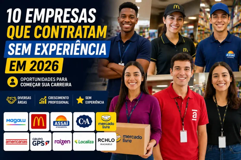 empresas que contratam sem experiência