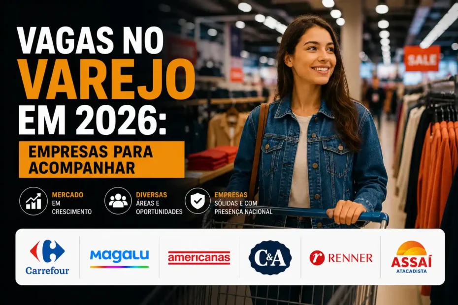 Vagas no varejo em 2026