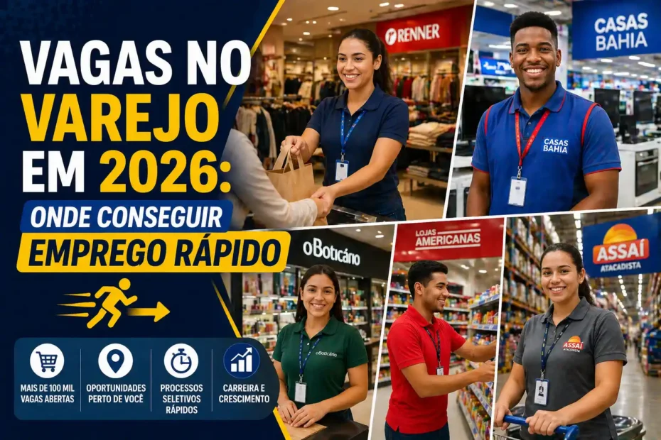 vagas no varejo